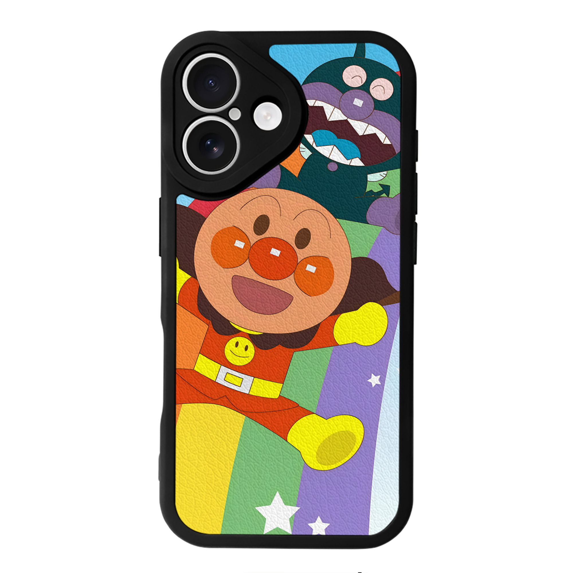 （画像用） アンパンマン Anpanman 【iPhone 16シリーズ対応】シリコンスマホケース（レザー調） 材質：シリコン